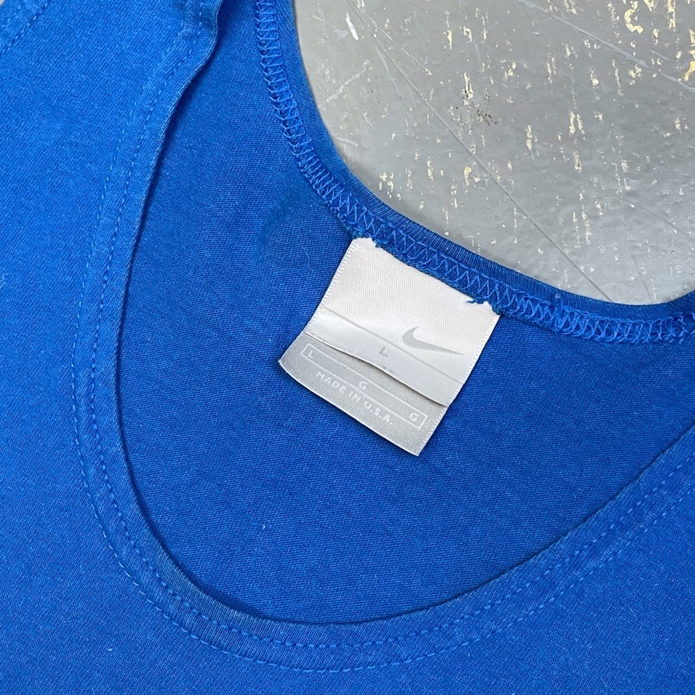 Nike USA Tank Top Cotton Royal Blue Large Shirt Fitness Work Out - Picture 4 of 8